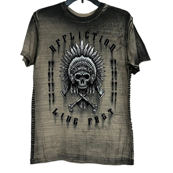 Affliction American Customs Collection Native
Grease Motors Velvet Tshirt Small - Picture 1 of 7